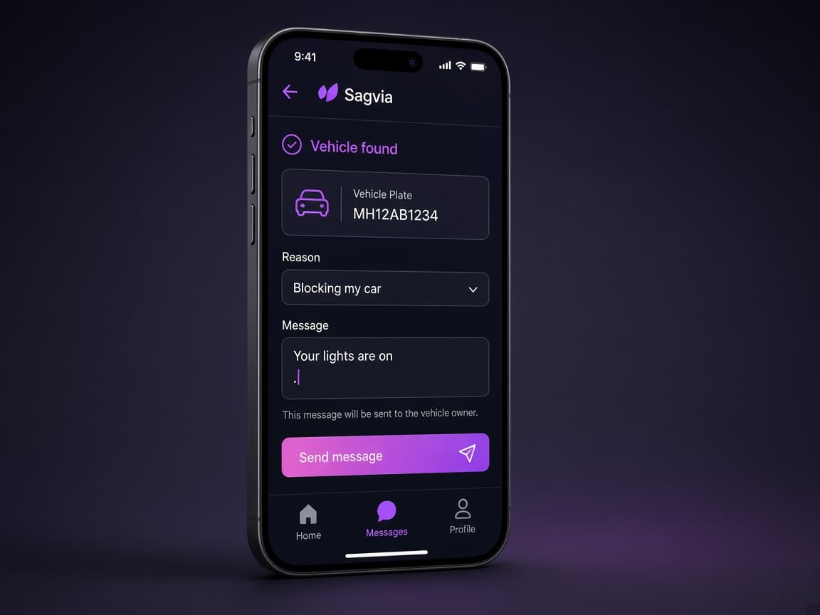 Sagvia message owner screen